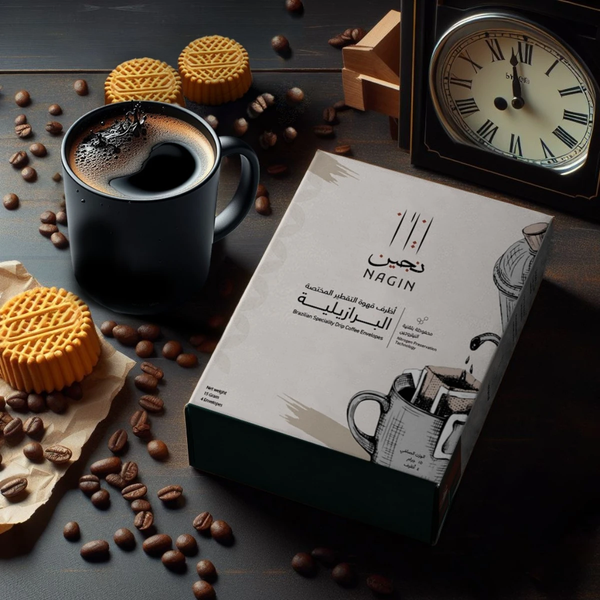 اظرف (تقطير) قهوة برازيلية مختصة 4 اظرف